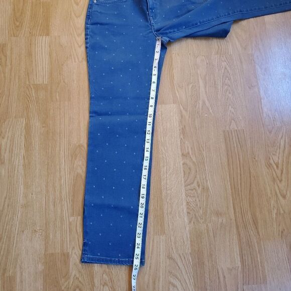 NEW! NYDJ Slim Straight Polka Dot Ankle Jeans - size 0 - Picture 9 of 13